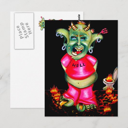 地獄に住む ポストカード (正面/裏面)