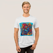 地獄に落ちたライダー: トライブレンドTシャツ (正面全面)