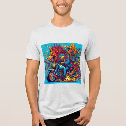 地獄に落ちたライダー: トライブレンドTシャツ (正面)