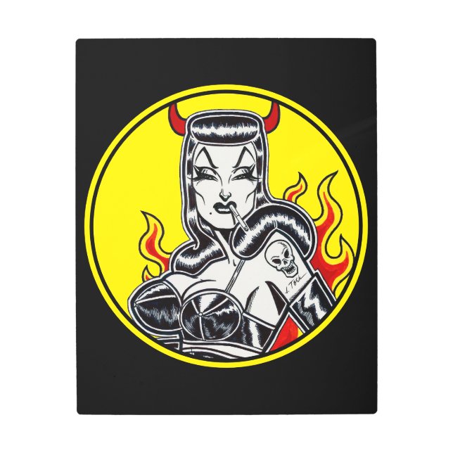 地獄に落ちる メタルプリント (正面)