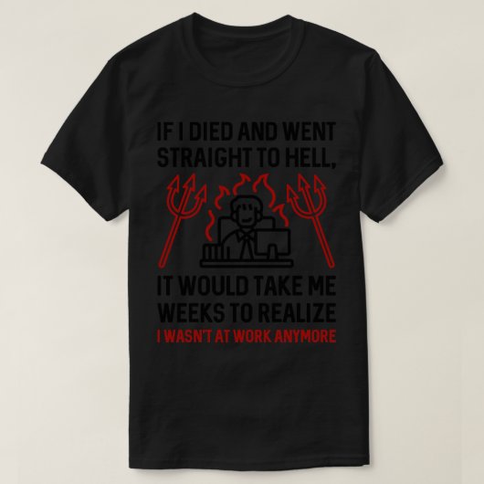 地獄に落ちる Tシャツ (デザイン正面)