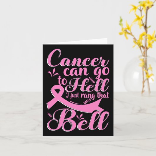 地獄に行くことができる私はベルの乳癌を鳴らした カード (黄色い花)