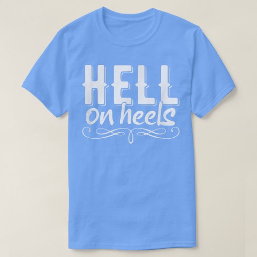 地獄に連れて可愛い女おもしろい間がカジュアルサッシー Tシャツ (デザイン正面)
