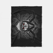 地獄のようなホッケーのゴールキーパー フリースブランケット (正面)