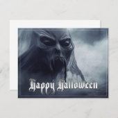 地獄のような風景の中の黒い幽霊 – ハロウィーン (正面/裏面)