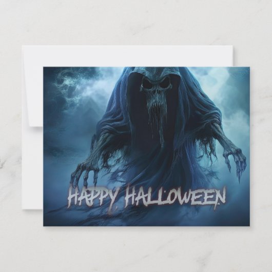 地獄のような風景の中の黒い幽霊 – ハロウィーン (正面)