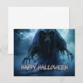 地獄のような風景の中の黒い幽霊 – ハロウィーン (正面/裏面)