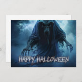 地獄のような風景の中の黒い幽霊 – ハロウィーン (正面/裏面)