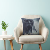 地獄のような風景の中の黒い幽霊 – ハロウィーン クッション (椅子)