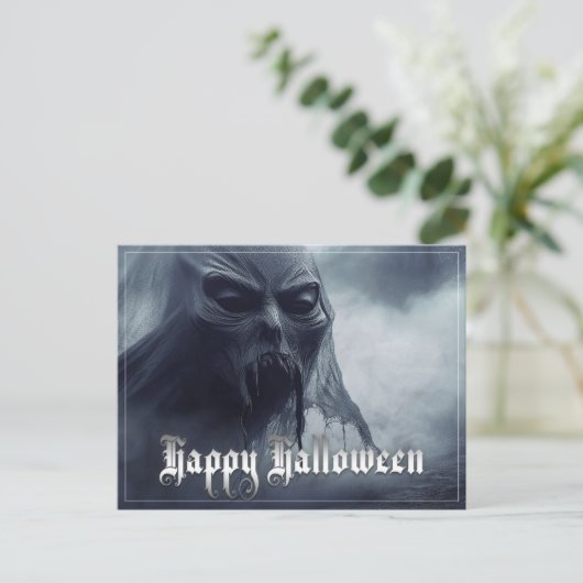 地獄のような風景の中の黒い幽霊 – ハロウィーン シーズンポストカード (スタンド正面)