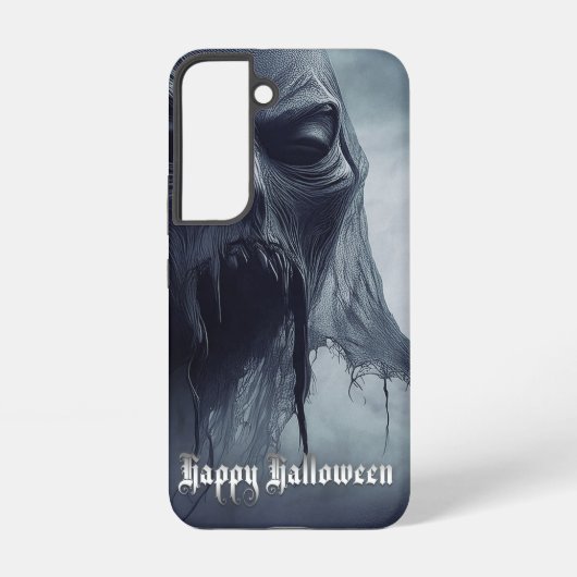 地獄のような風景の中の黒い幽霊 – ハロウィーン SAMSUNG GALAXYケース (裏面)