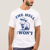 地獄のカピバラカウボーイウェスタン Tシャツ (正面)
