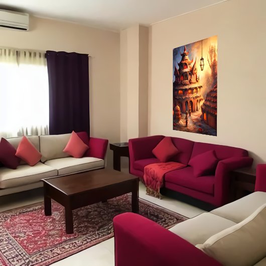 地獄のジンガーブレッド村 | AIアートポスター ポスター