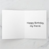 地獄の友だち最高のの誕生日おもしろいカードで焼く カード (内部)