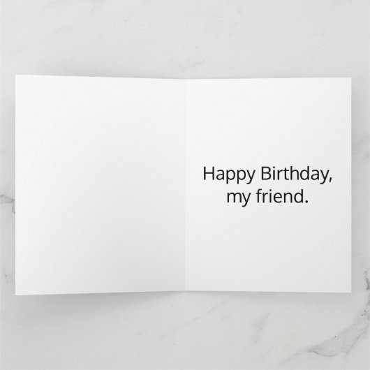 地獄の友だち最高のの誕生日おもしろいカードで焼く カード (内部)