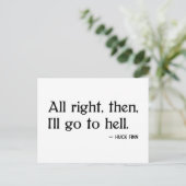 地獄の吸水性の高いタオル地のフィン ポストカード (スタンド正面)