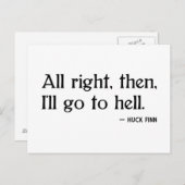 地獄の吸水性の高いタオル地のフィン ポストカード (正面/裏面)