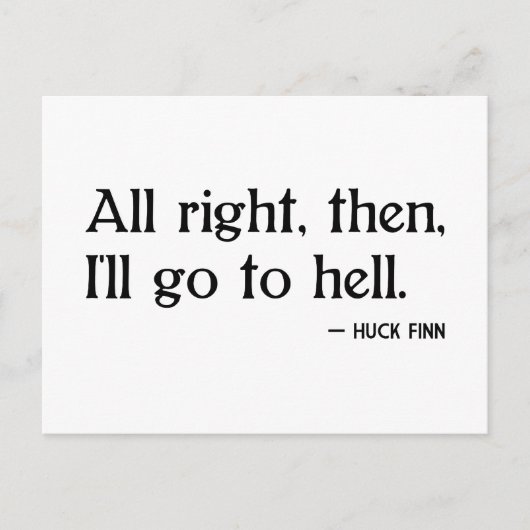 地獄の吸水性の高いタオル地のフィン ポストカード (正面)