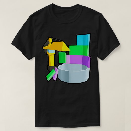 地獄の塔建築地 Tシャツ (デザイン正面)