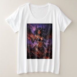 地獄の女王リリス プラスサイズTシャツ