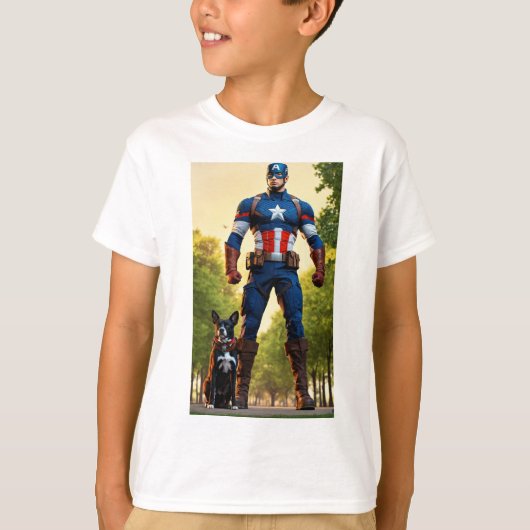 地獄の守護神威厳のある漫画 Tシャツ (正面)