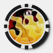 地獄の悪魔の目ポーカー チップ (正面)