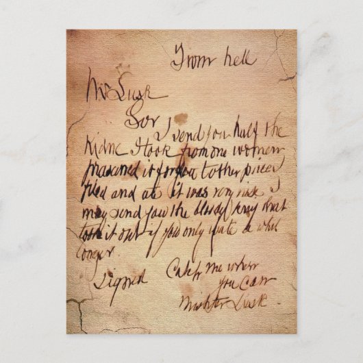 地獄の手紙から ポストカード (正面)