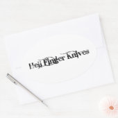 地獄の指のナイフ 楕円形シール (封筒)