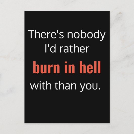 地獄の最高の友人おもしろいの ポストカード (正面)