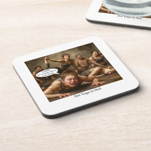 地獄の熱いヨガ。 コースター (左側)