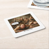 地獄の熱いヨガ。 スクエアペーパーコースター (アングル)