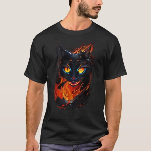 地獄の猫 Tシャツ (正面)