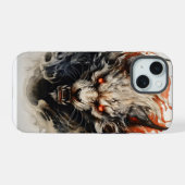 地獄の獣のイ絵画ンク iPhone 15ケース (裏面横)