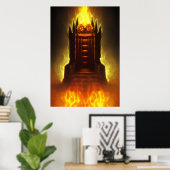 地獄の玉座 | AIアートポスター ポスター (ホームオフィス)