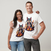 地獄の番犬ハスキー犬 Tシャツ (ユニセックス)