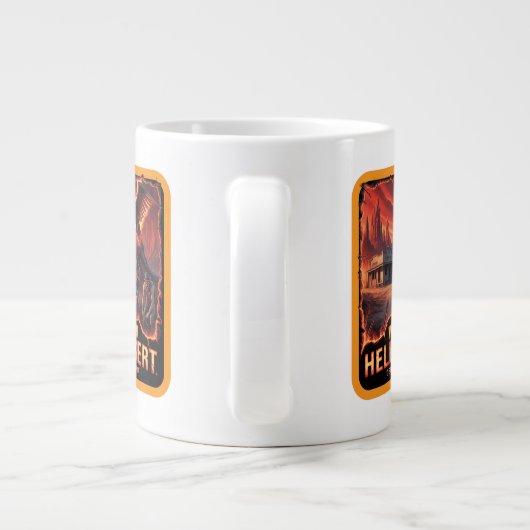 地獄の砂漠の死の谷国立公園 ジャンボコーヒーマグカップ (裏面)