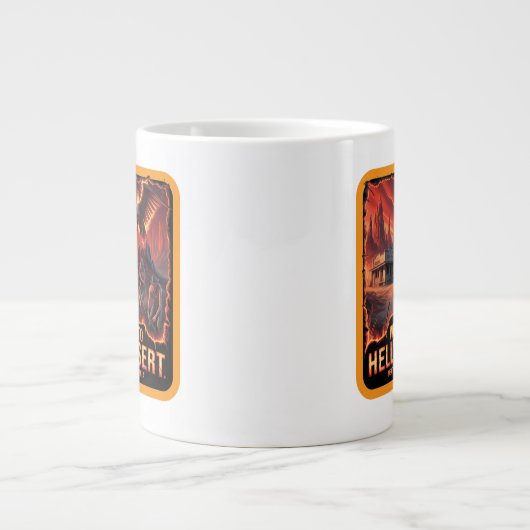 地獄の砂漠の死の谷国立公園 ジャンボコーヒーマグカップ (正面)