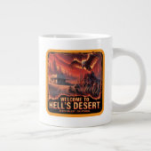 地獄の砂漠の死の谷国立公園 ジャンボコーヒーマグカップ (右)
