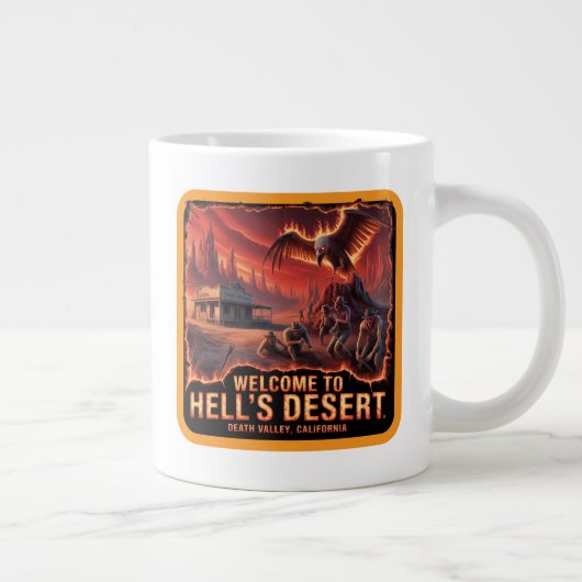 地獄の砂漠の死の谷国立公園 ジャンボコーヒーマグカップ (右)