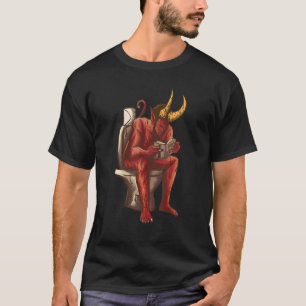 地獄の聖なる聖書に少し厳しい悪魔の悪魔 Tシャツ