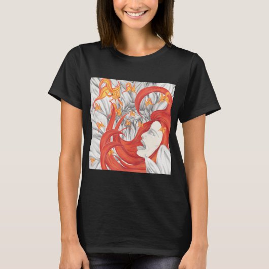 地獄の花とレディ・レッド Tシャツ (正面)