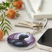 地獄の視線：青い肌の悪魔 キーホルダー (正面右)