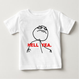 地獄の賛成の激怒の顔のミーム ベビーTシャツ