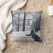 "地獄の門橋のAView" Astoria, NY枕 クッション (ブランケット)