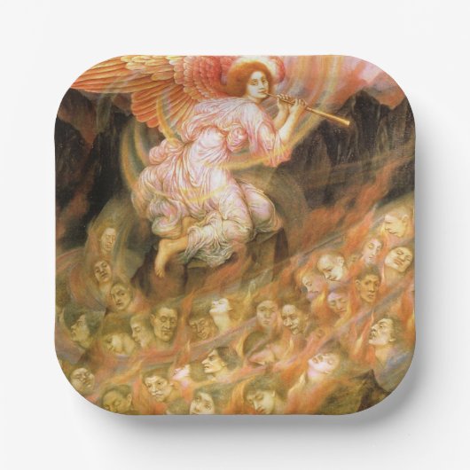地獄の魂への天使の配管 ペーパープレート (正面)