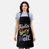 地獄のLGBTゲイとしてのフィーリンプライド エプロン (着用した状態)