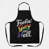 地獄のLGBTゲイとしてのフィーリンプライド エプロン (正面)
