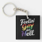 地獄のLGBTゲイとしてのフィーリンプライド キーホルダー (正面)