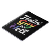 地獄のLGBTゲイとしてのフィーリンプライド ノートブック (左側)