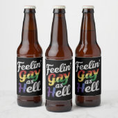 地獄のLGBTゲイとしてのフィーリンプライド ビールラベル (ボトル)